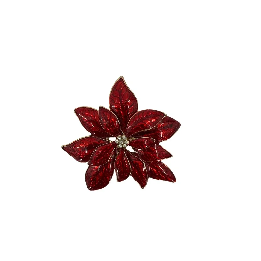 Monet MYLU Brooch Pin Set Women Multicolor Christmas Tree Angel Poinsettia Lot